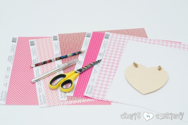 Scrapbook Paper Valentine Heart Card for Kids: Getting Started