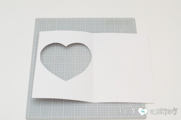 Scrapbook Paper Valentine Heart Card for Kids: Heart traced out