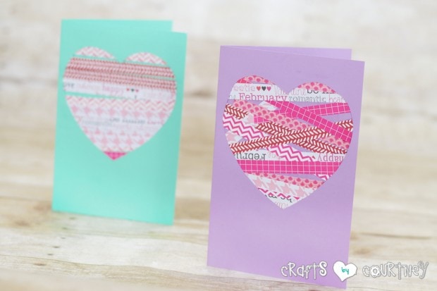 Scrapbook Paper Valentine Heart Card for Kids: Kids Valentine Craft Ideas