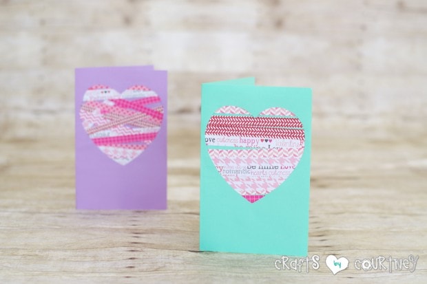 Scrapbook Paper Valentine Heart Card for Kids: Valentine Kids Carfts Ideas