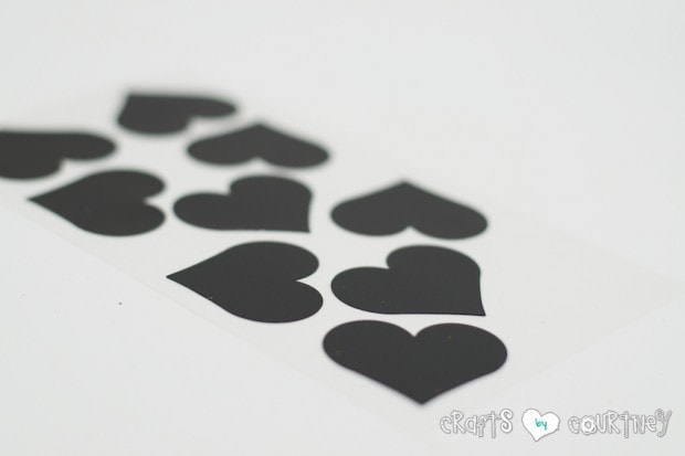 Valentine Storage Jars: Chalkboard hearts