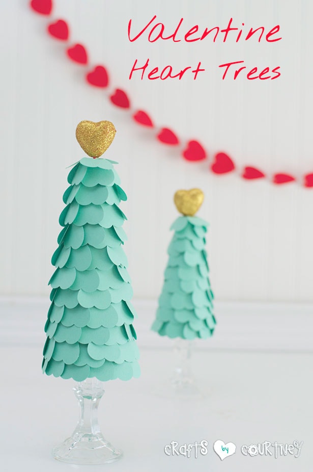 Valentine heart tree craft