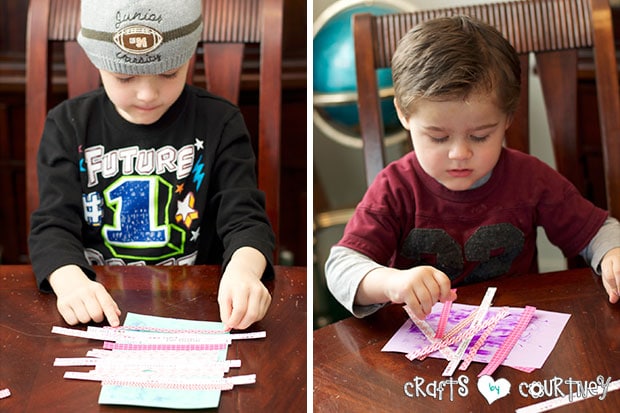 Scrapbook Paper Valentine Heart Card for Kids: Add Your Paste