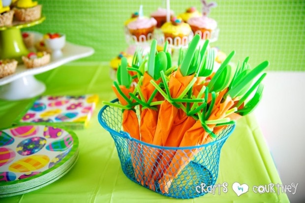 Easter Party Ideas: Simple-to Make Plasticware Carrots for Easter