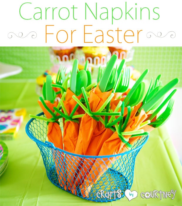Carrot napkins - Serving idea for Easter