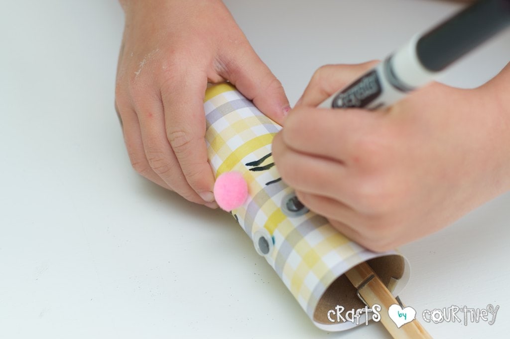 Toilet Paper Roll Easter Rabbits: Draw Your Wiskers
