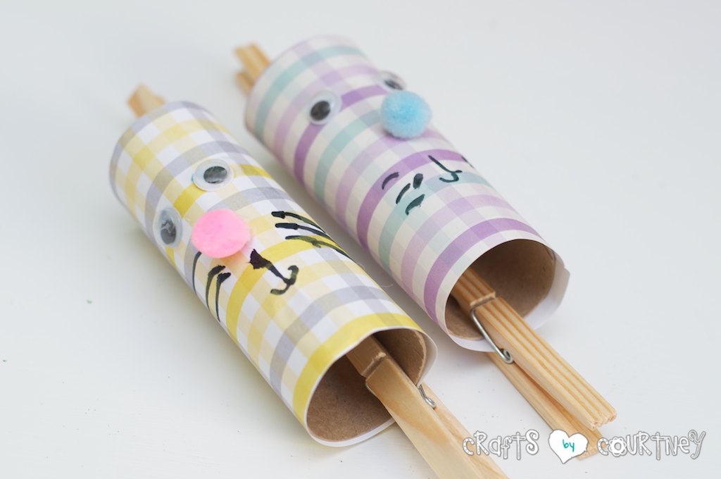 Toilet Paper Roll Easter Rabbits: Draw Your Rabbits Face