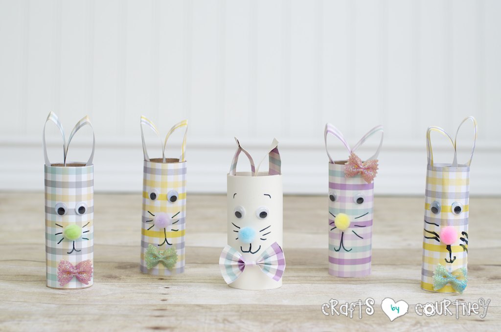 Kids Easter Crafts: Toilet Paper Roll Easter Rabbits