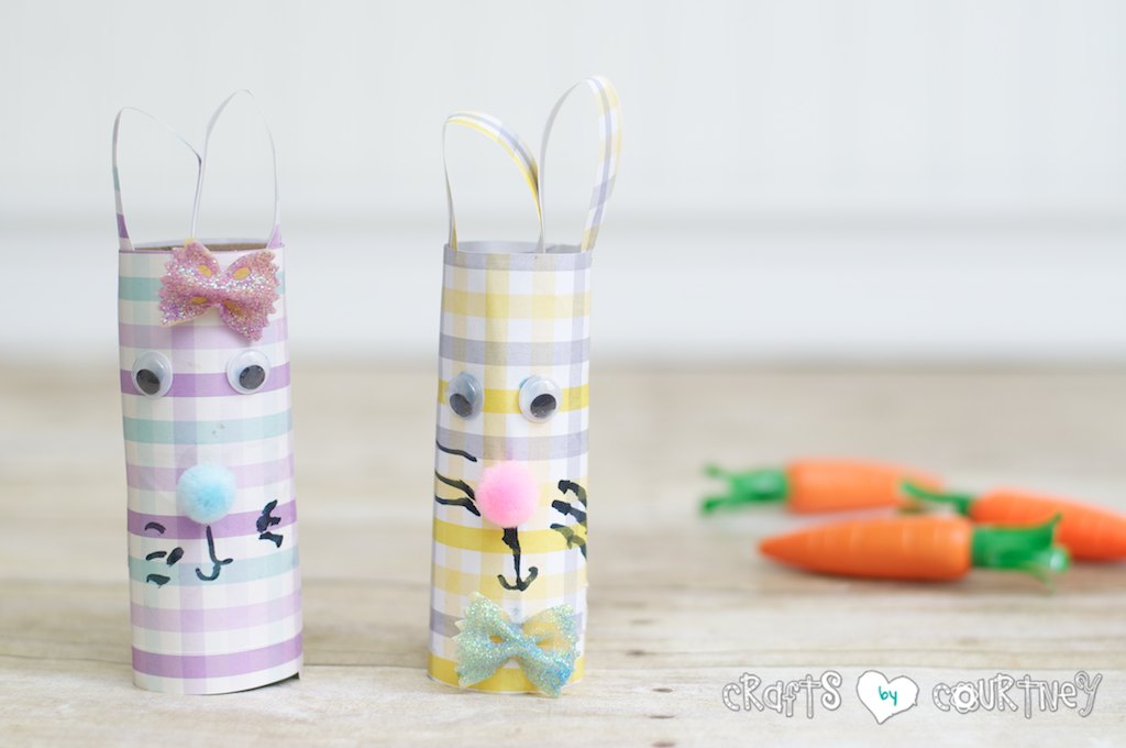 Kids Easter Craft: Toilet Paper Easter Rabbit Craft