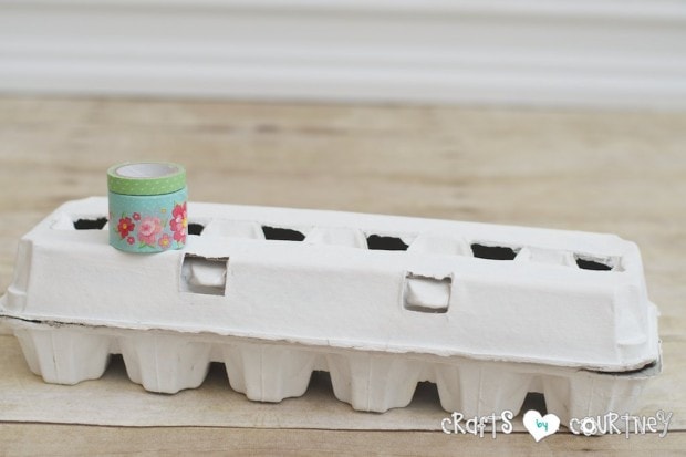 DIY Decorative Easter Egg Cartons: Add Washi Tape
