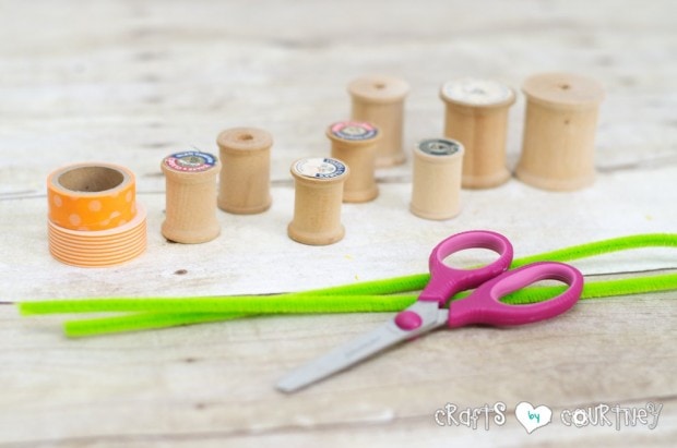 Easy Easter Decor: DIY Washi Tape Thread Spool Carrots: Getting Started