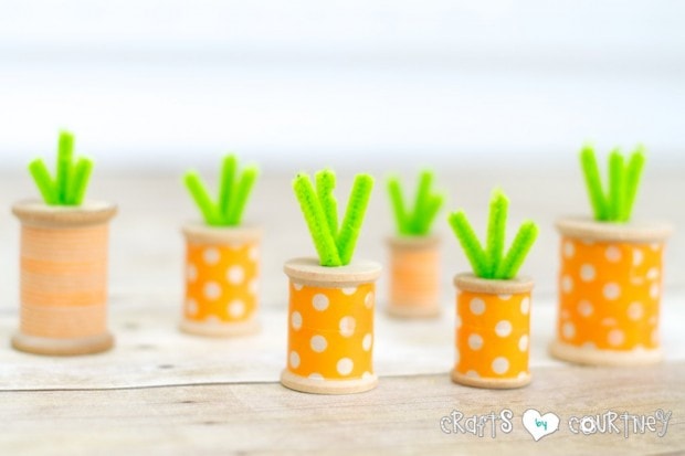 Easter Craft: Washi Tape Carrots