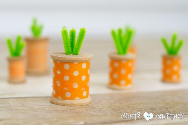 Easter Ideas: Washi Tape Craft Making Carrots for Easter