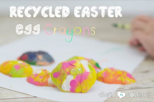 Easy DIY Easter Egg Recycled Crayons