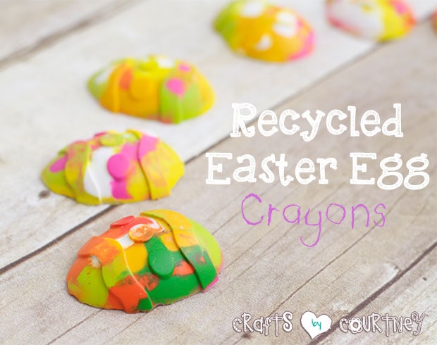 Recycled Easter egg crayons