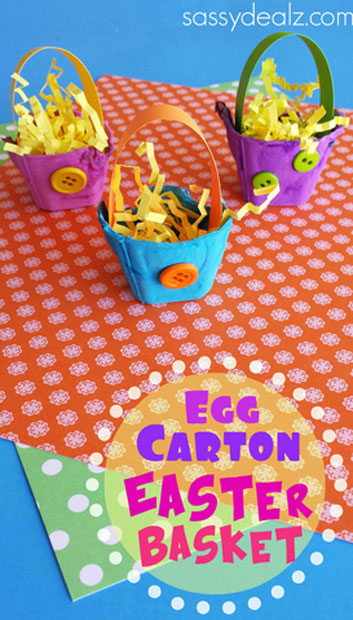 12 Super Clever DIY Easter Basket Crafts: Egg Carton Easter Basket