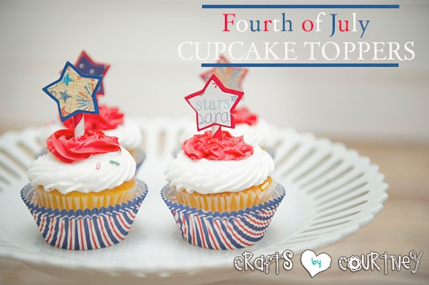 DIY 4th of July cupcake toppers