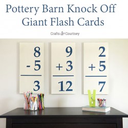 Pottery Barn Knockoff: DIY Giant Flash Card Art