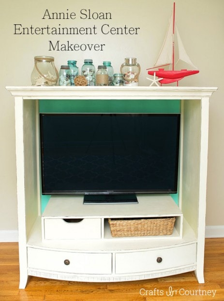Easy Entertainment Center Makeover: Using Annie Sloan Chalk Paint