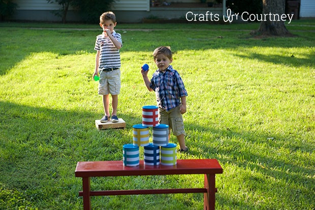 Outside Activity: Fun DIY Can Toss Game for Kids!