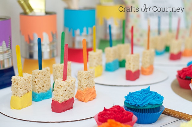 Easy DIY Kids Art Themed Birthday Party - Crafty Party Treats 