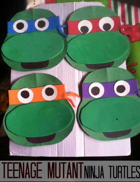 Construction paper Ninja Turtles craft