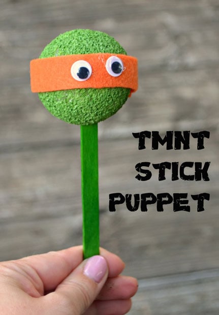 TMNT craft stick puppets