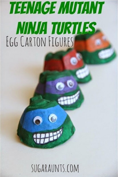 TMNT egg carton figures