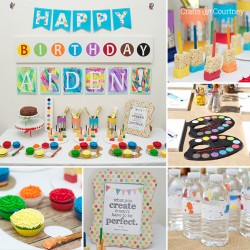 Easy DIY Kids Art Themed Birthday Party