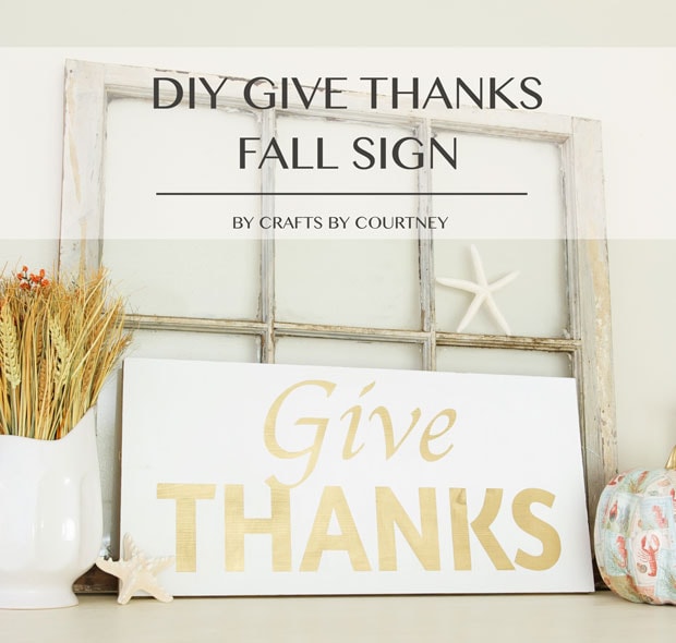 Wooden Give Thanks plaque Silhouette CAMEO® project