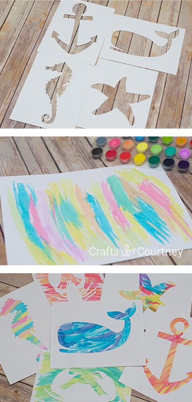 Silhouette Craft - Nautical Water Colors Art
