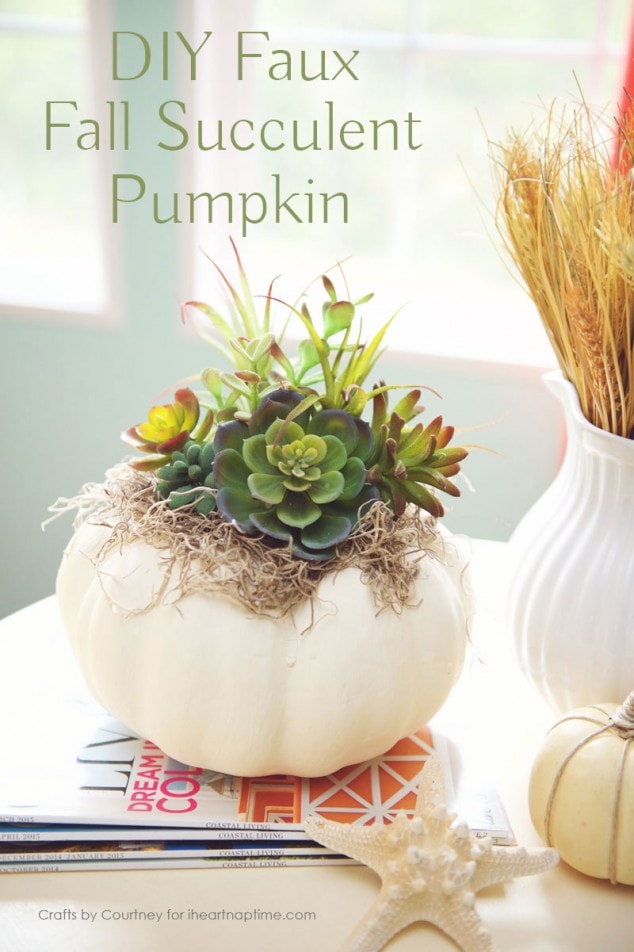 DIY Faux Fall Succulent Pumpkin Craft