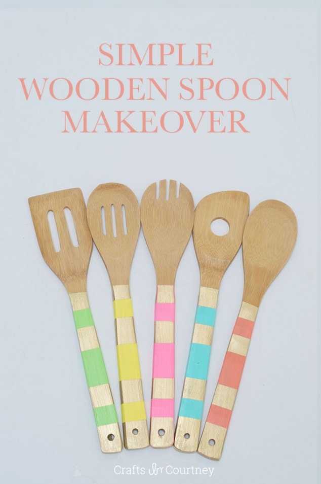 EASY WOODEN SPOON MAKEOVER: PAINT + MOD PODGE = GORGEOUS