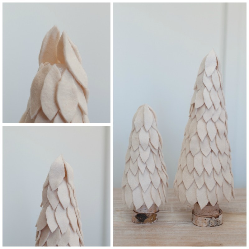 DIY Rustic Felt Christmas Trees - Christmas Decorations: Step 5 - Finish Top