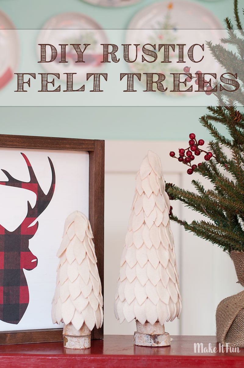 DIY Rustic Felt Christmas Trees - Christmas Decorations
