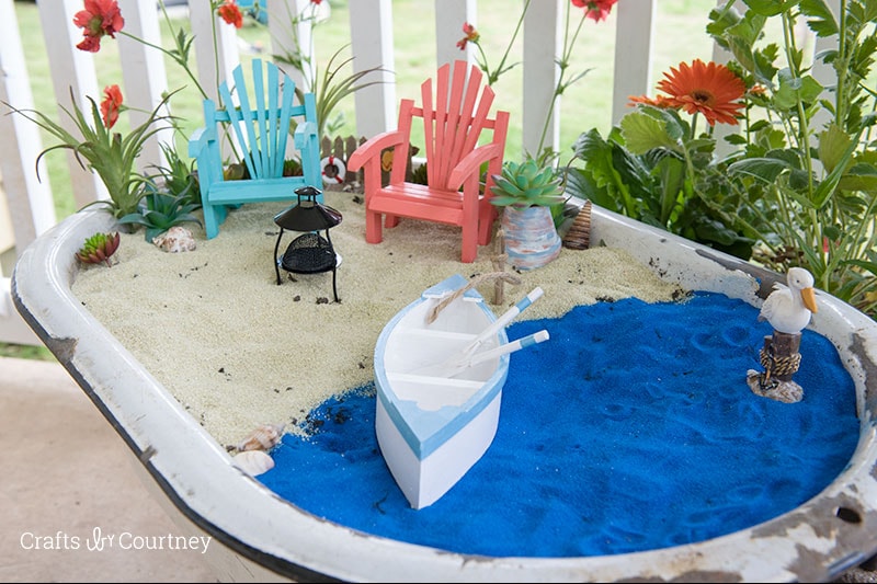 Coastal Style DIY Fairy Garden for this Summer