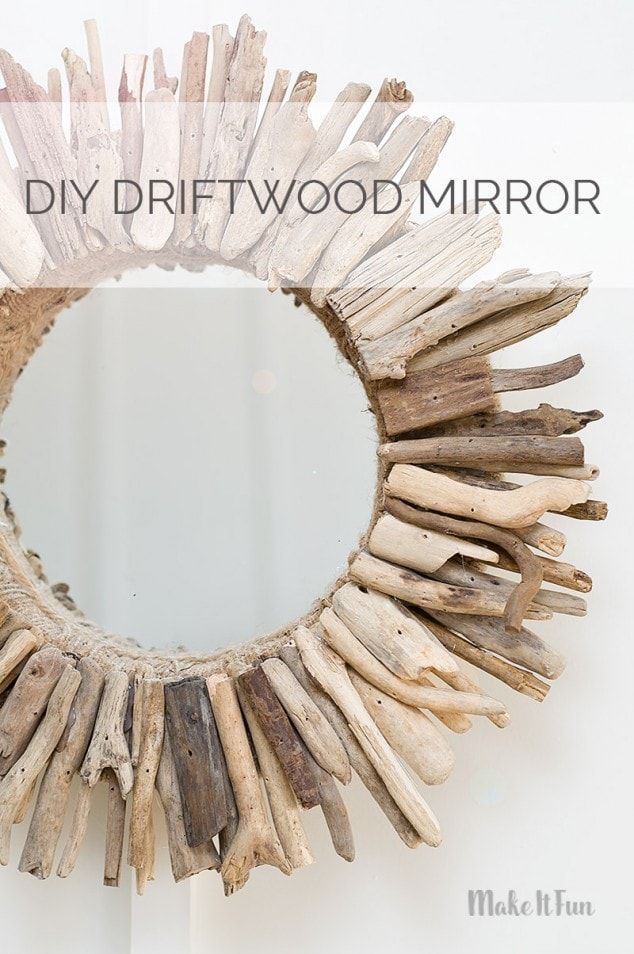 Easy DIY Mirror from Driftwood