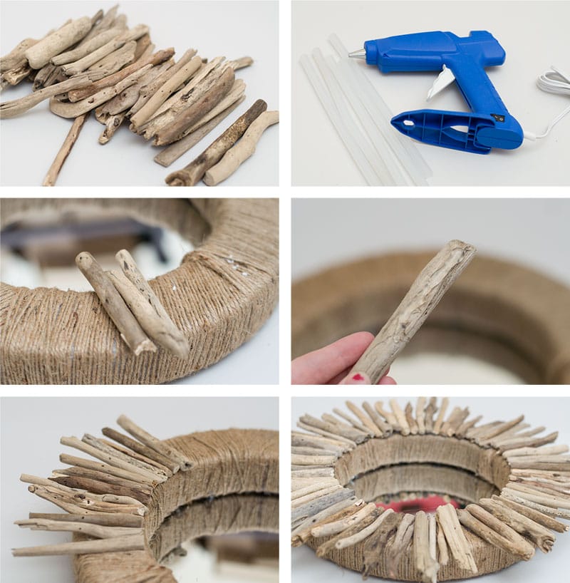 Easy DIY Mirror from Driftwood