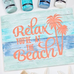 DIY Beach Sign with Vintage Effect Wash