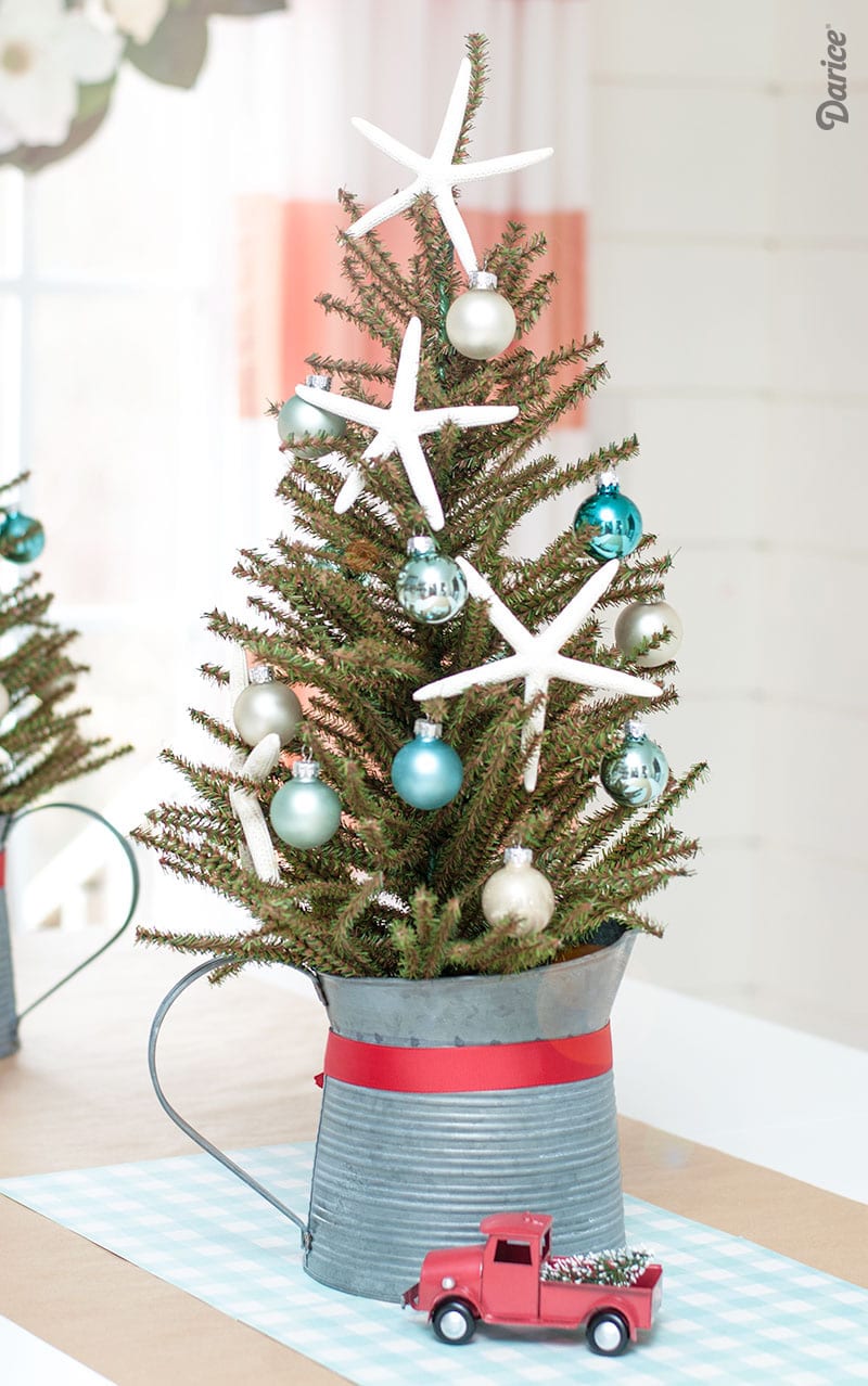 Simple to make Coastal Christmas Trees