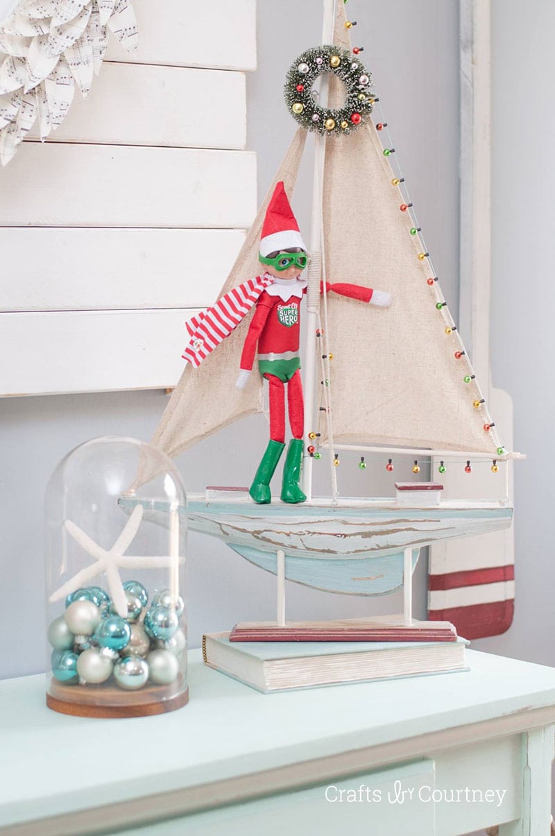 Over 15 DIY Coastal Christmas Ideas - Elf on the Shelf
