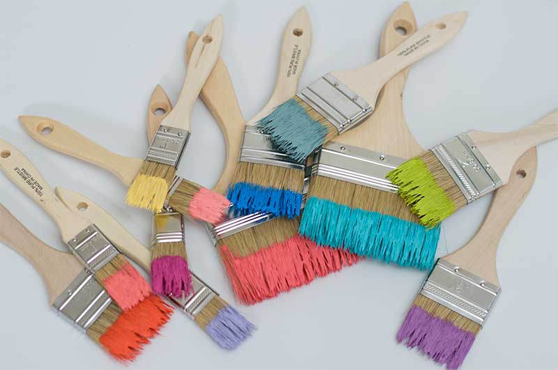 Craft Room Wall Art - Painted paint brushes