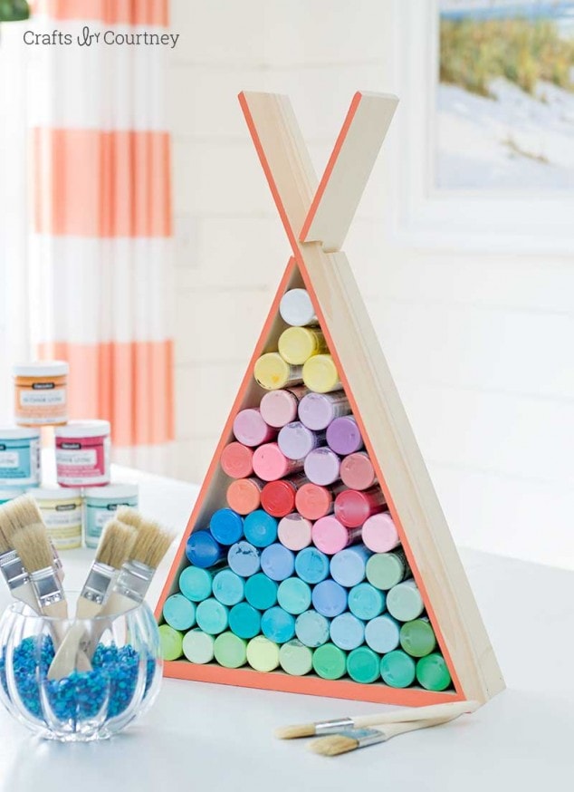 Simple Craft Paint Storage - Organizer for your craft room