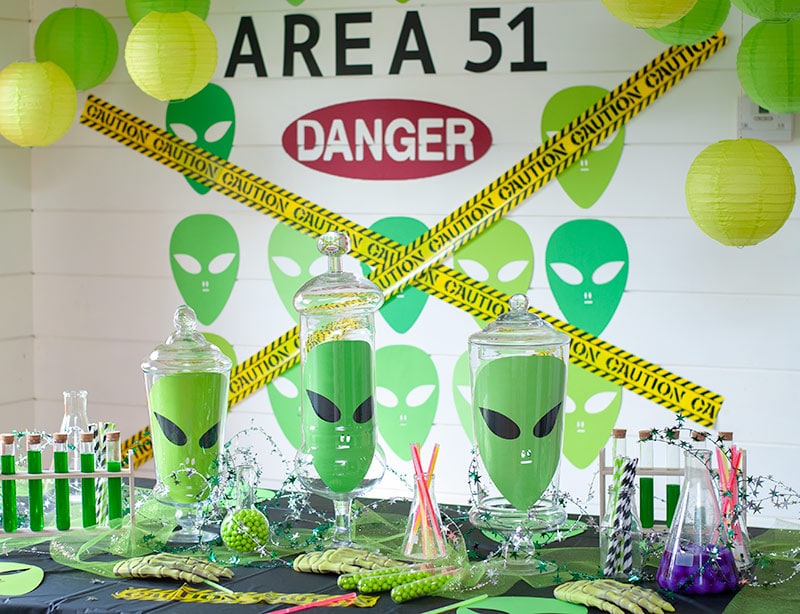 Halloween DIY Alien Party with Goblies