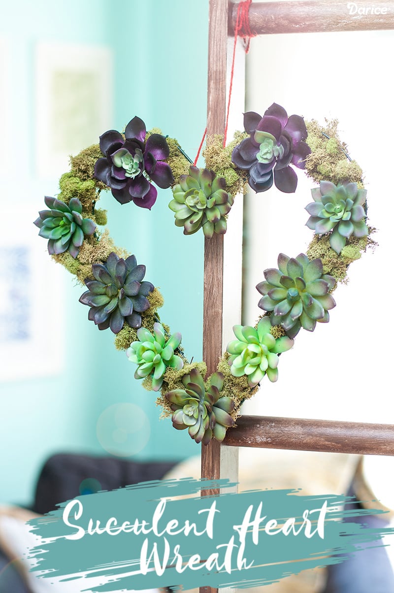 How to make a DIY Heart Succulent Wreath