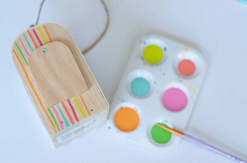 Colorful Wooden Bug Box Craft