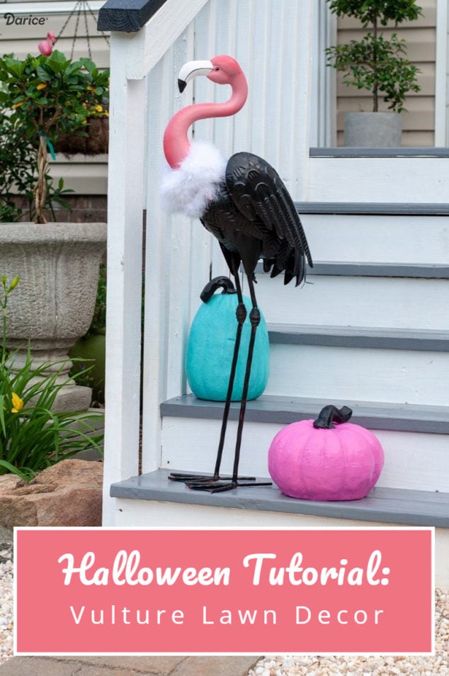 Spooky Lawn Flamingo Vulture for Halloween