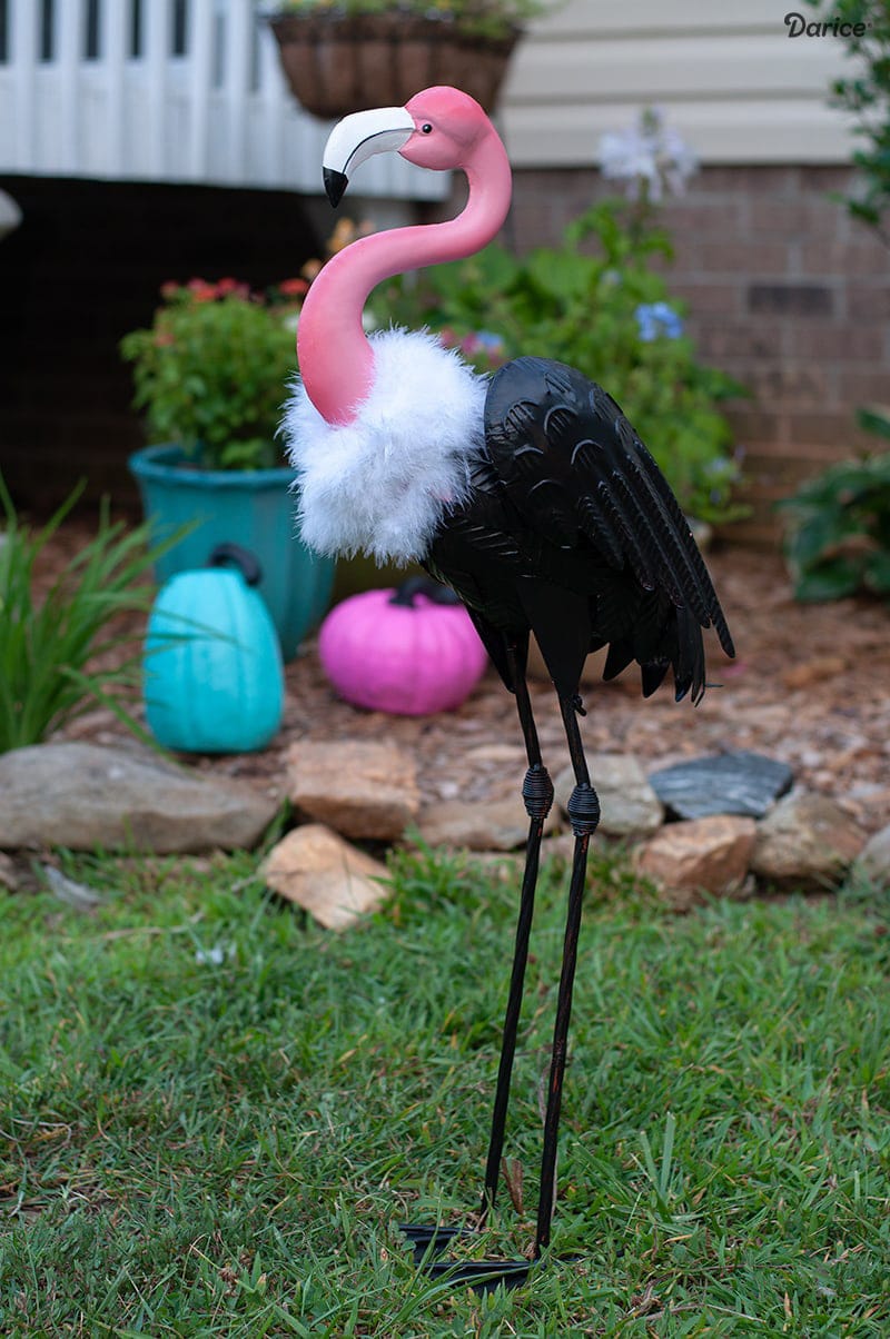 Create a Spooky Lawn Flamingo Vulture for Halloween