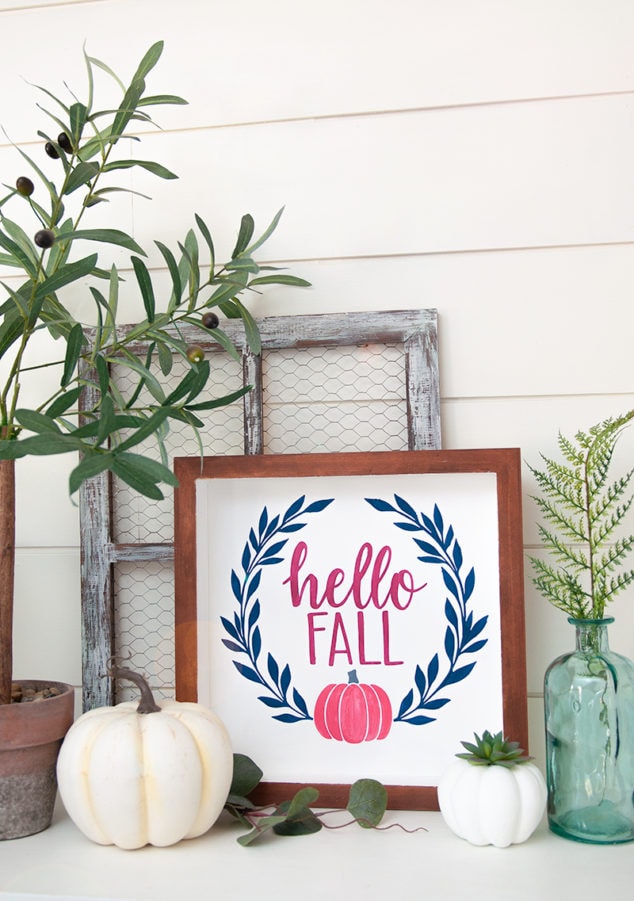 DIY Hello Fall Welcoming Sign