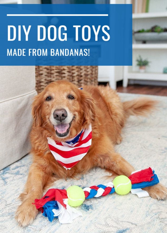 Patriotic DIY Dog Toy from Bandanas